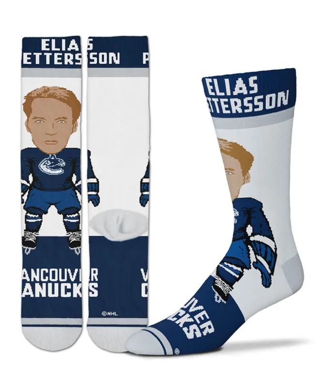 Elias Pettersson Vancouver Canucks Adult Signing Bonus Player Socks sold by Pro Hockey Life