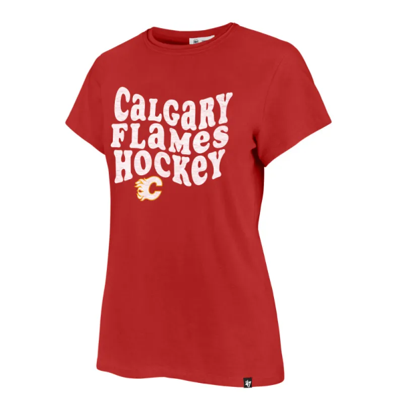 Calgary Flames Women's Free Spirit 47 Frankie Red T Shirt sold by Pro Hockey Life