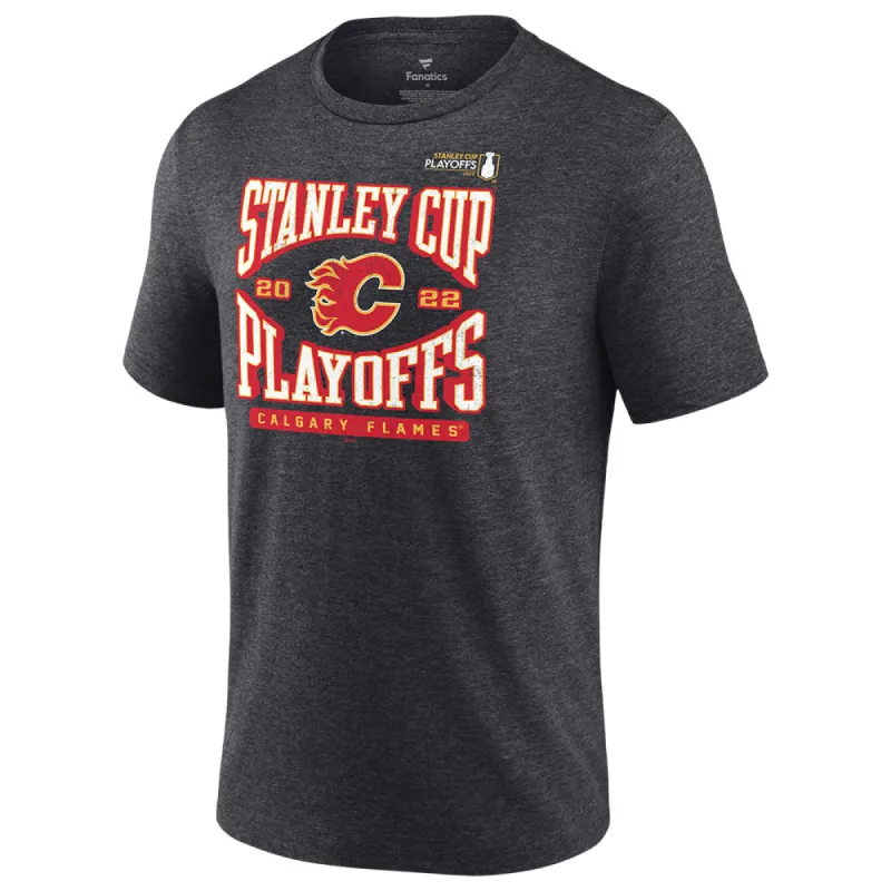 Fanatics Calgary Flames 2022 Playoff Throwback T Shirt sold by Pro Hockey Life
