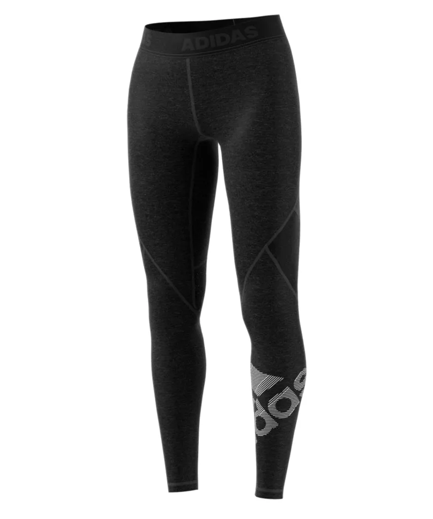 Adidas Women'S Alphskin Heathered Badge Of Sport Leggings - Black sold by Pro Hockey Life
