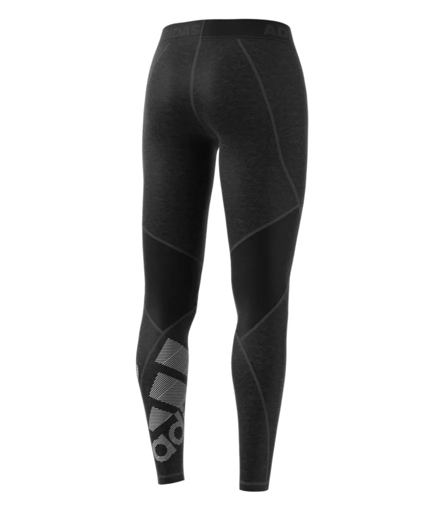 Adidas Women'S Alphskin Heathered Badge Of Sport Leggings - Black sold by Pro Hockey Life product image thumbnail 2