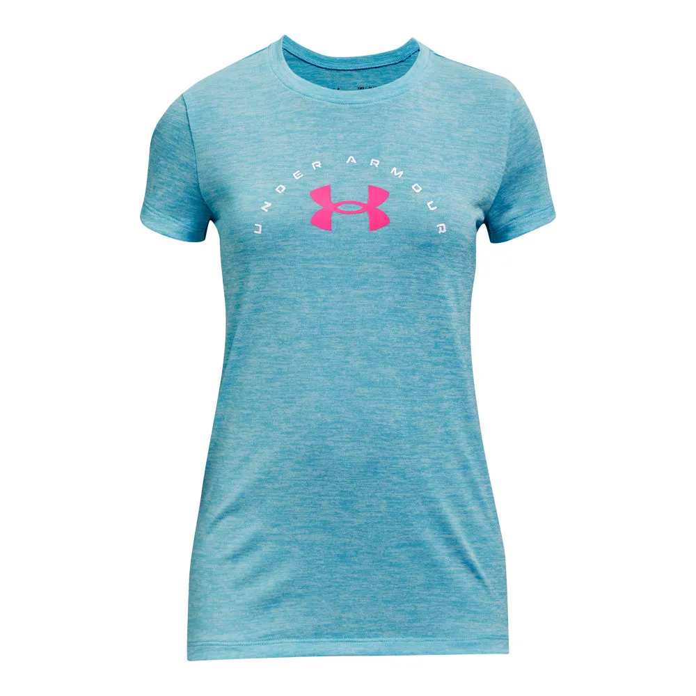 UNDER ARMOUR TECH TWIST ARCH GIRLS BLUE T SHIRT sold by Pro Hockey Life