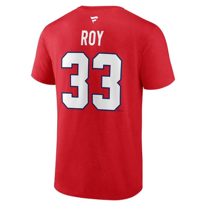 Patrick Roy Montreal Canadiens Fanatics Adult Heritage T Shirt made by Fanatics