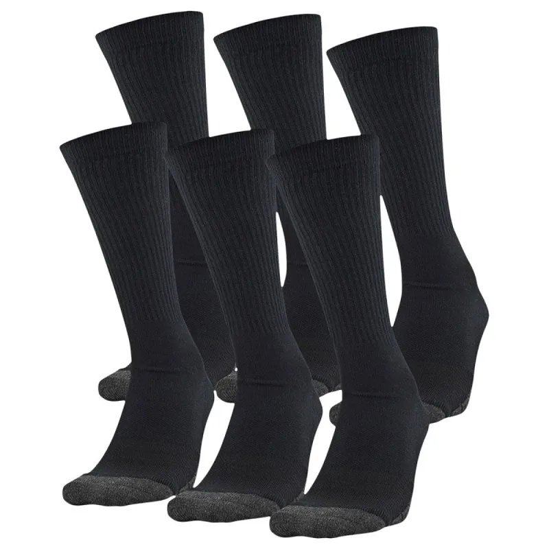 Under Armour Adult 6 Pack Performance Tech Crew Black Socks sold by Pro Hockey Life