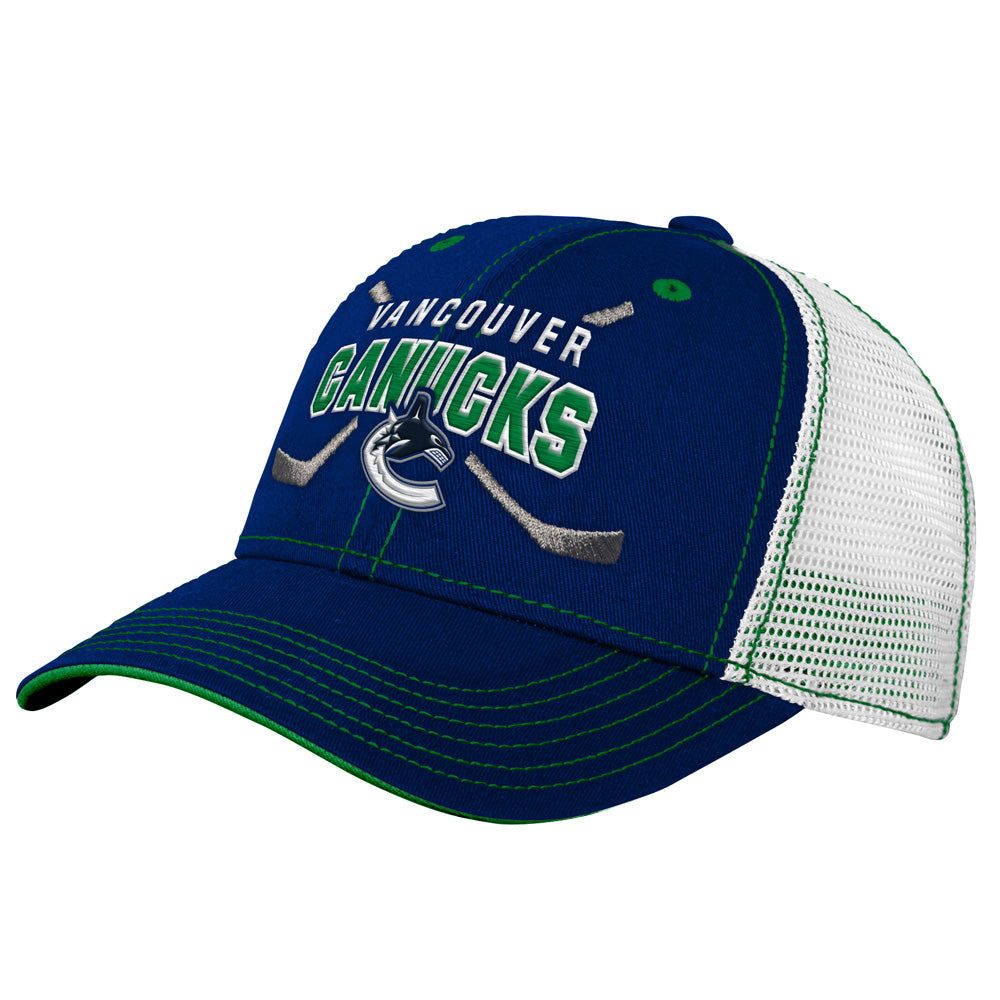 Vancouver Canucks Lockup Youth Meshback Adjustable Hat sold by Pro Hockey Life