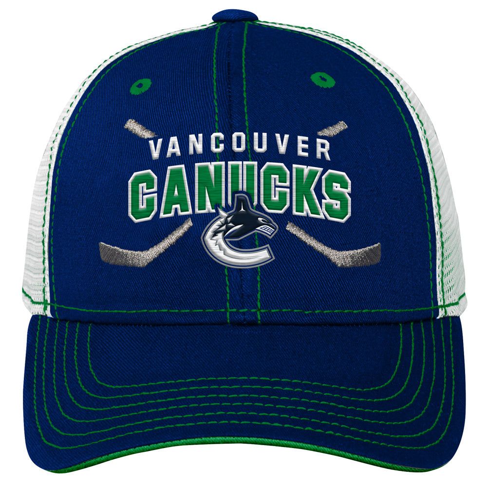 Vancouver Canucks Lockup Youth Meshback Adjustable Hat sold by Pro Hockey Life product image thumbnail 2