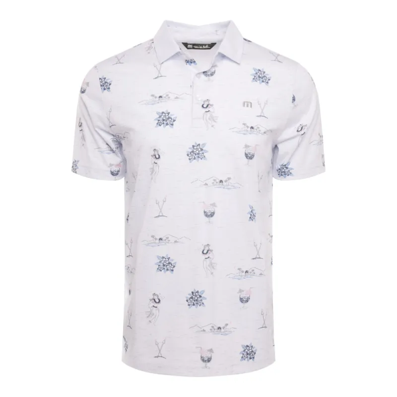 Travis Mathew Island Paradise White Polo sold by Pro Hockey Life