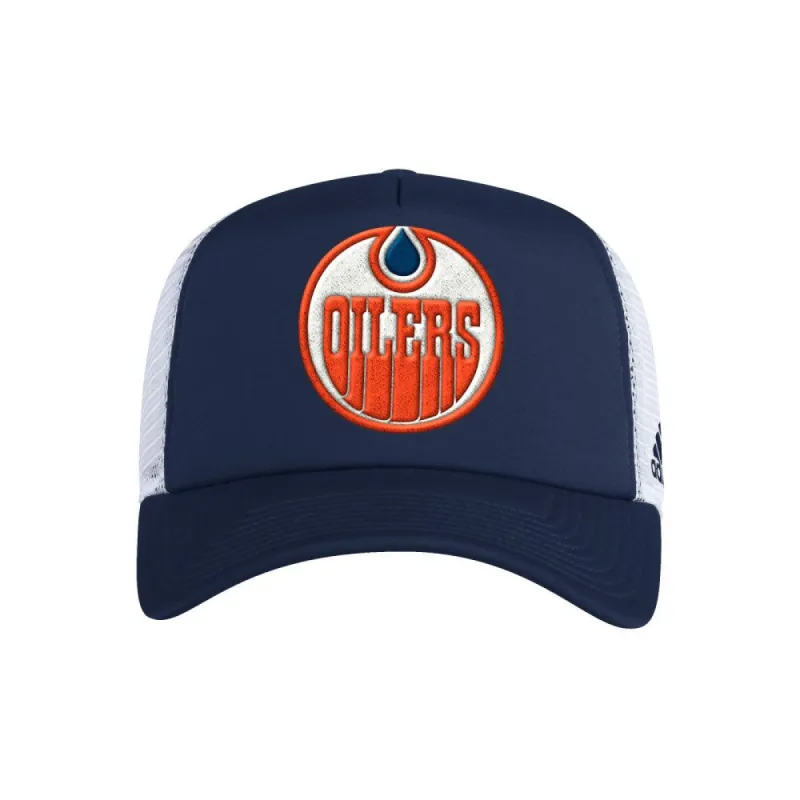 ADIDAS EDMONTON OILERS FOAM TRUCKER HAT sold by Pro Hockey Life