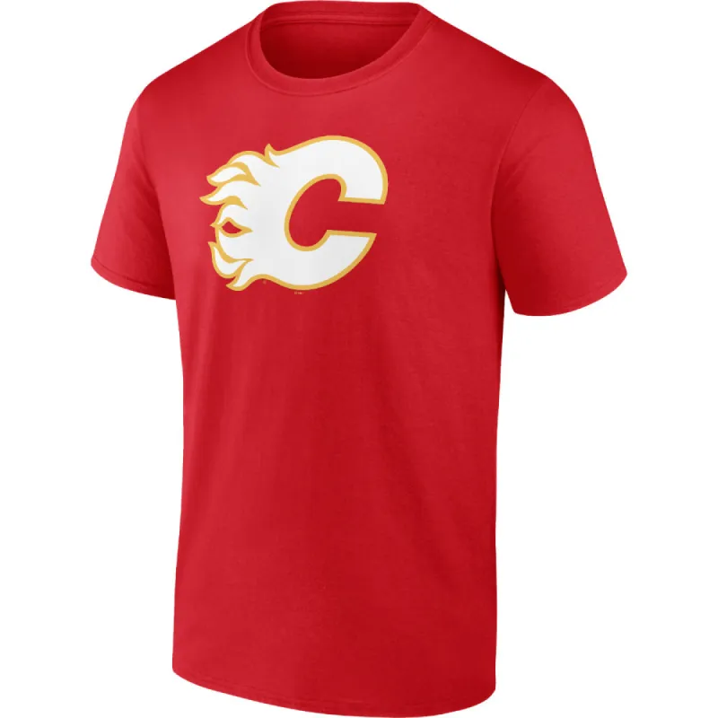 Fanatics Calgary Flames Primary Logo Red T Shirt sold by Pro Hockey Life