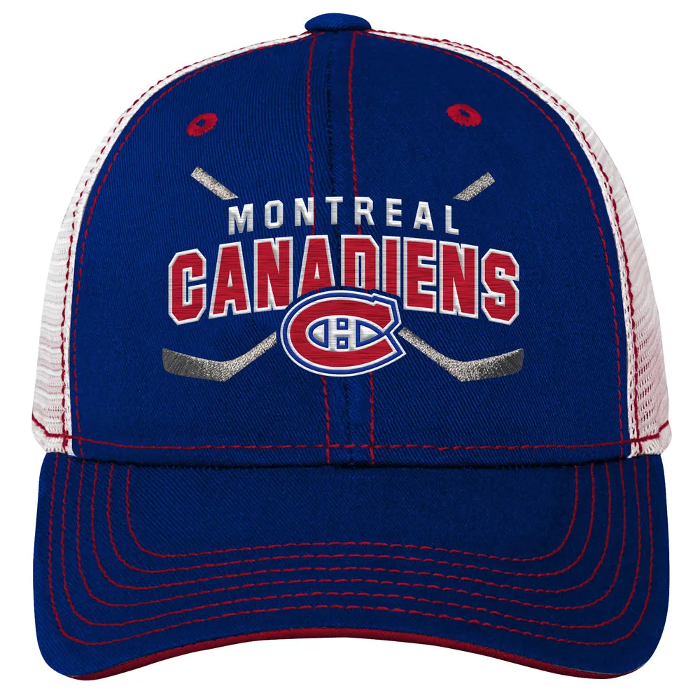MONTREAL CANADIENS LOCKUP YOUTH MESHBACK ADJUSTABLE HAT sold by Pro Hockey Life product image thumbnail 2