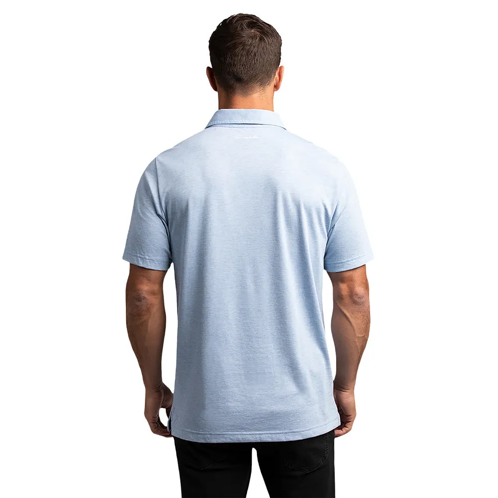 Travismathew The Zinna Heather Light Blue Polo sold by Pro Hockey Life product image thumbnail 2