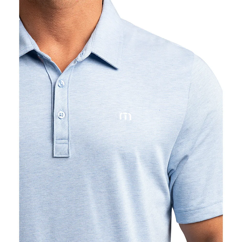 Travismathew The Zinna Heather Light Blue Polo sold by Pro Hockey Life product image thumbnail 3