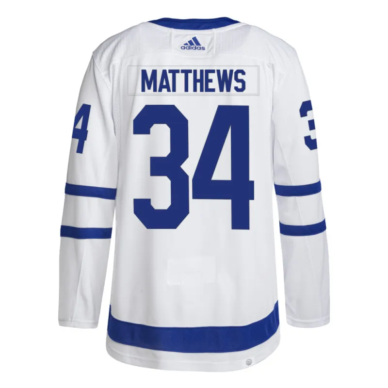 ADIDAS TORONTO MAPLE LEAFS AUSTON MATTHEWS PRIME AUTHENTIC WHITE AWAY JERSEY sold by Pro Hockey Life