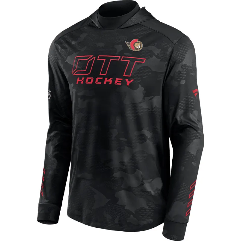 OTTAWA SENATORS FANATICS MEN'S LOCKER ROOM AUTHENTIC PRO LOCKER ROOM LIGHTWEIGHT CAMO HOODIE made by Fanatics