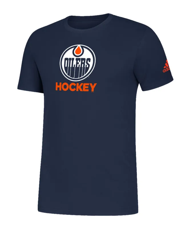 EDMONTON OILERS ADIDAS MEN'S AMPLIFIER  T SHIRT sold by Pro Hockey Life