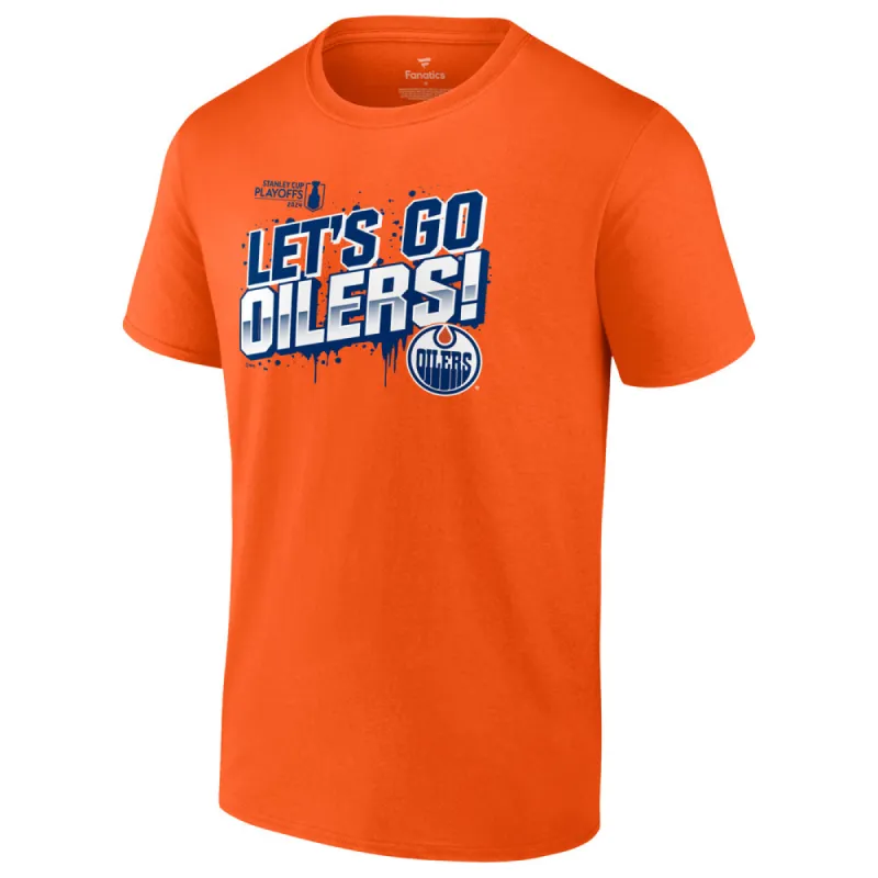FANATICS EDMONTON OILERS 2024 STANLEY CUP PLAYOFFS LETS GO OILERS T SHIRT sold by Pro Hockey Life