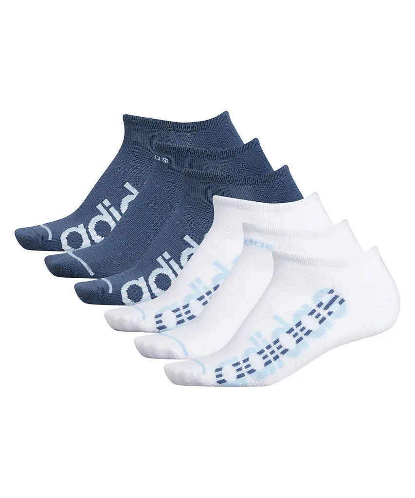 ADIDAS WOMEN'S SUPERLITE LINEAR NO SHOW SOCKS - 6 PACK WHITE/BLUE sold by Pro Hockey Life