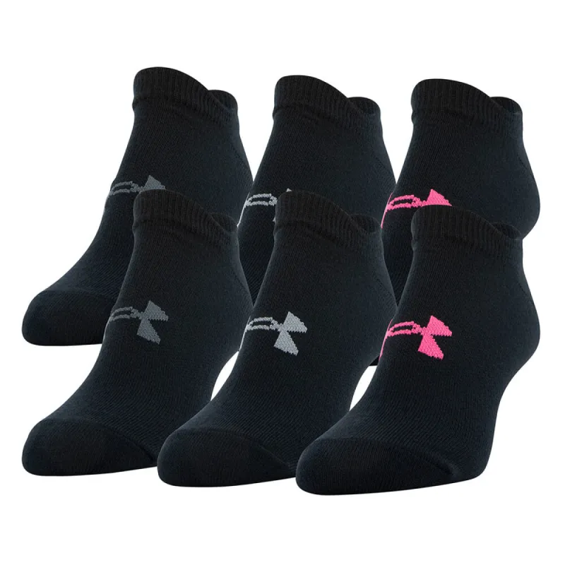 Under Armour Women'S Essential No Show Socks 6 Pack - Black made by Under Armour