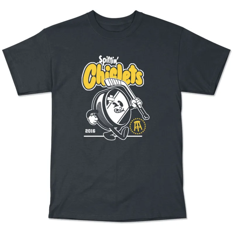 SPITTIN CHICLETS PUCK BLACK T SHIRT sold by Pro Hockey Life