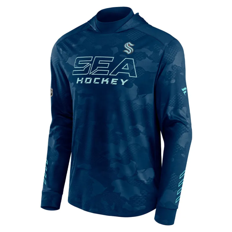 Seattle Kraken Fanatics Men'S Authentic Pro Locker Room Lightweight Camo Hoodie sold by Pro Hockey Life
