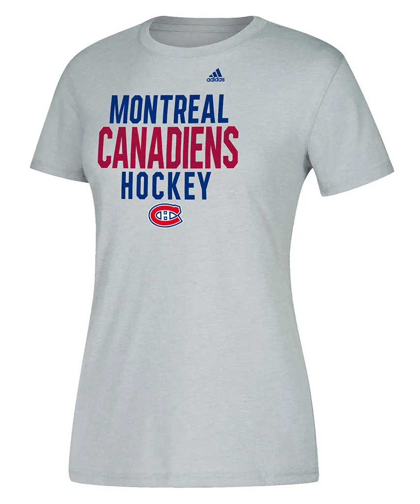 Montreal Canadiens Adidas Women'S Lined Middle Team T Shirt sold by Pro Hockey Life