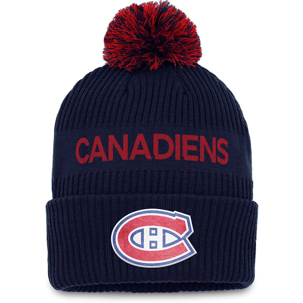 FANATICS MONTREAL CANADIENS AP DRAFT CUF POM TOQUE sold by Pro Hockey Life