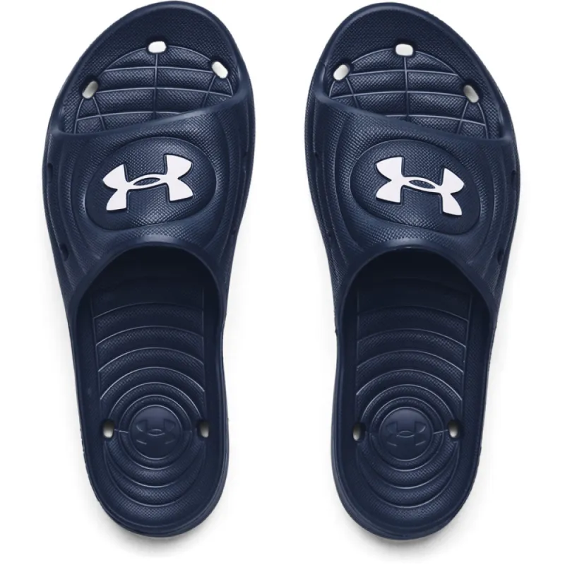 UNDER ARMOUR LOCKER IV NAVY SLIDES sold by Pro Hockey Life