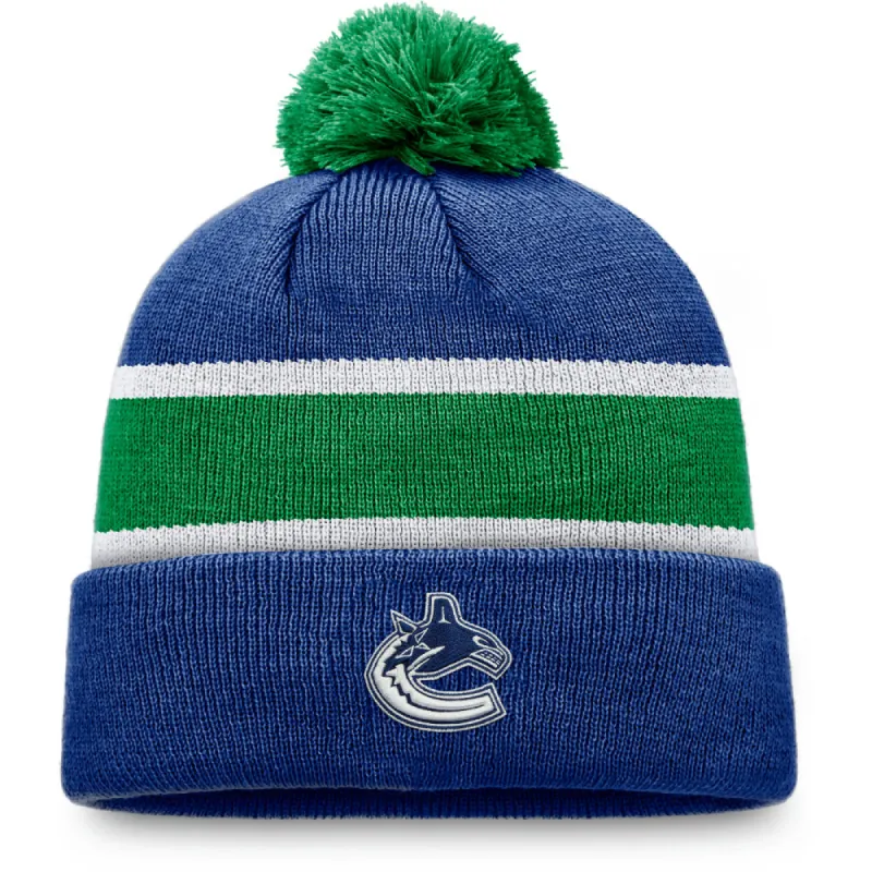 FANATICS VANCOUVER CANUCKS BREAKAWAY CUFFED POM BEANIE sold by Pro Hockey Life