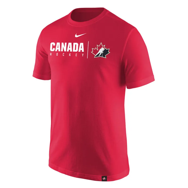 NIKE TEAM CANADA 2019 MEN'S CORE COTTON T SHIRT - RED sold by Pro Hockey Life