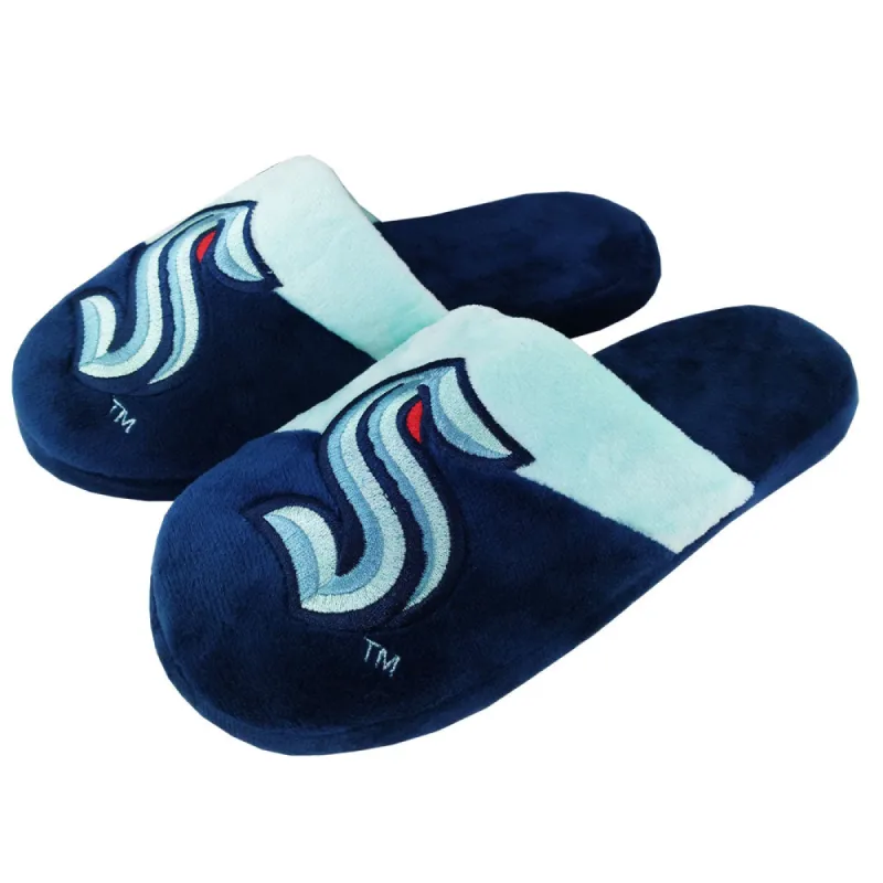 Seattle Kraken Adult Big Logo Slippers sold by Pro Hockey Life