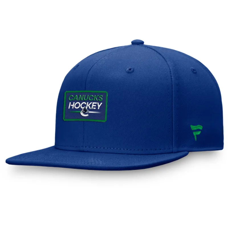 Fanatics Vancouver Canucks Authentic Pro Prime Flat Brim Snapback Hat sold by Pro Hockey Life