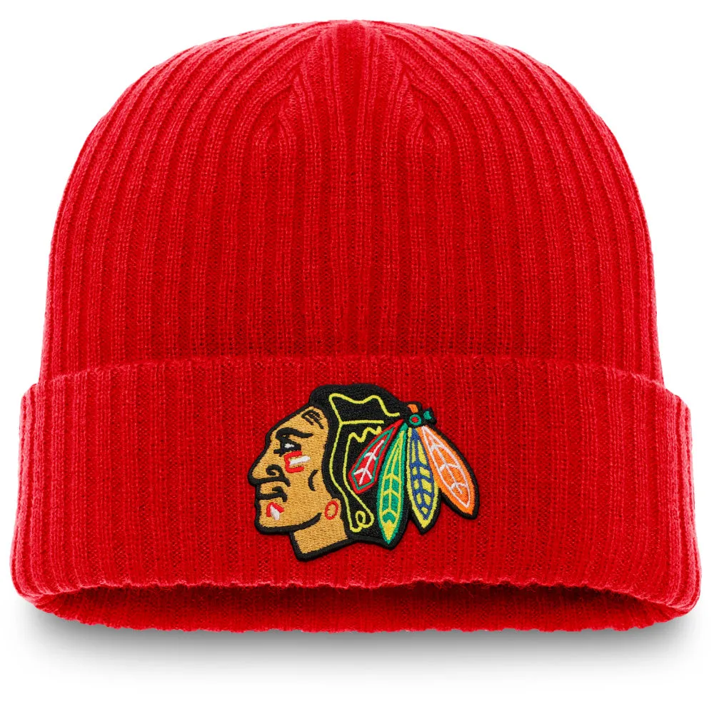 Fanatics Chicago Blackhawks Core Knit Toque Red sold by Pro Hockey Life