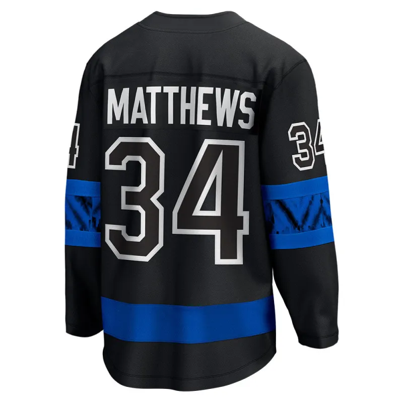 FANATICS TORONTO MAPLE LEAFS AUSTON MATTHEWS BLACK THIRD ADULT BREAKAWAY JERSEY sold by Pro Hockey Life