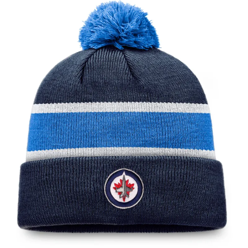 Fanatics Winnipeg Jets Adult Breakaway Cuff Pom Beanie sold by Pro Hockey Life