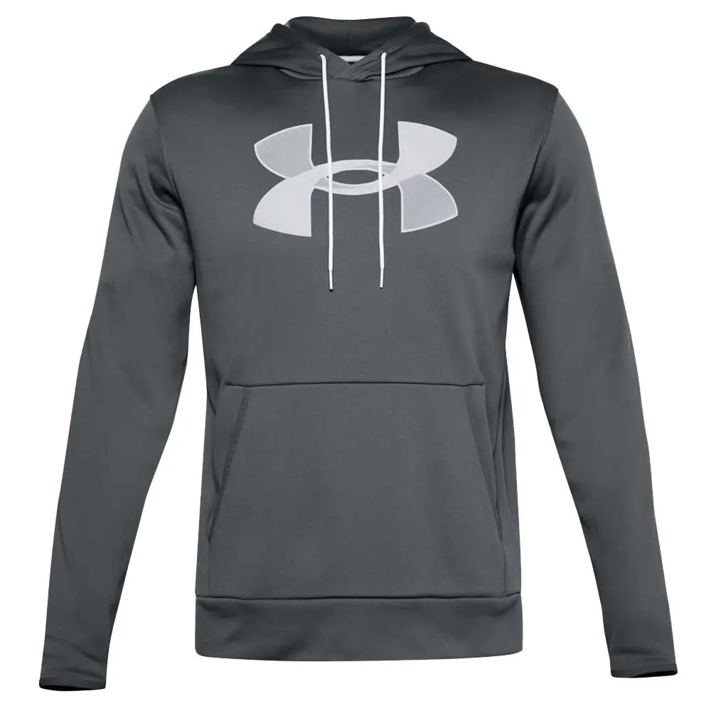 Under Armour Men'S Armour Fleece Big Logo Hoodie - Grey/White sold by Pro Hockey Life