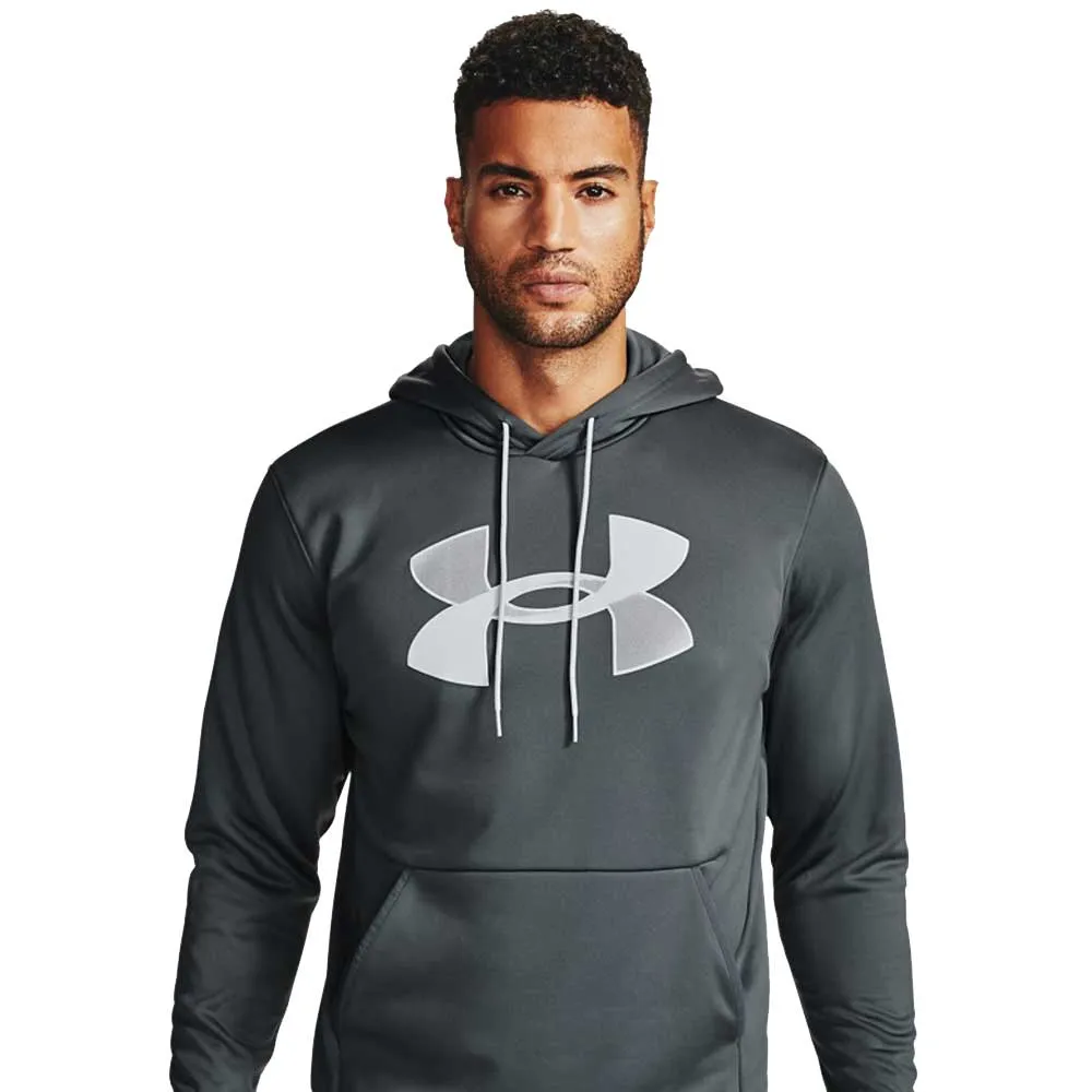 Under Armour Men'S Armour Fleece Big Logo Hoodie - Grey/White sold by Pro Hockey Life product image thumbnail 3