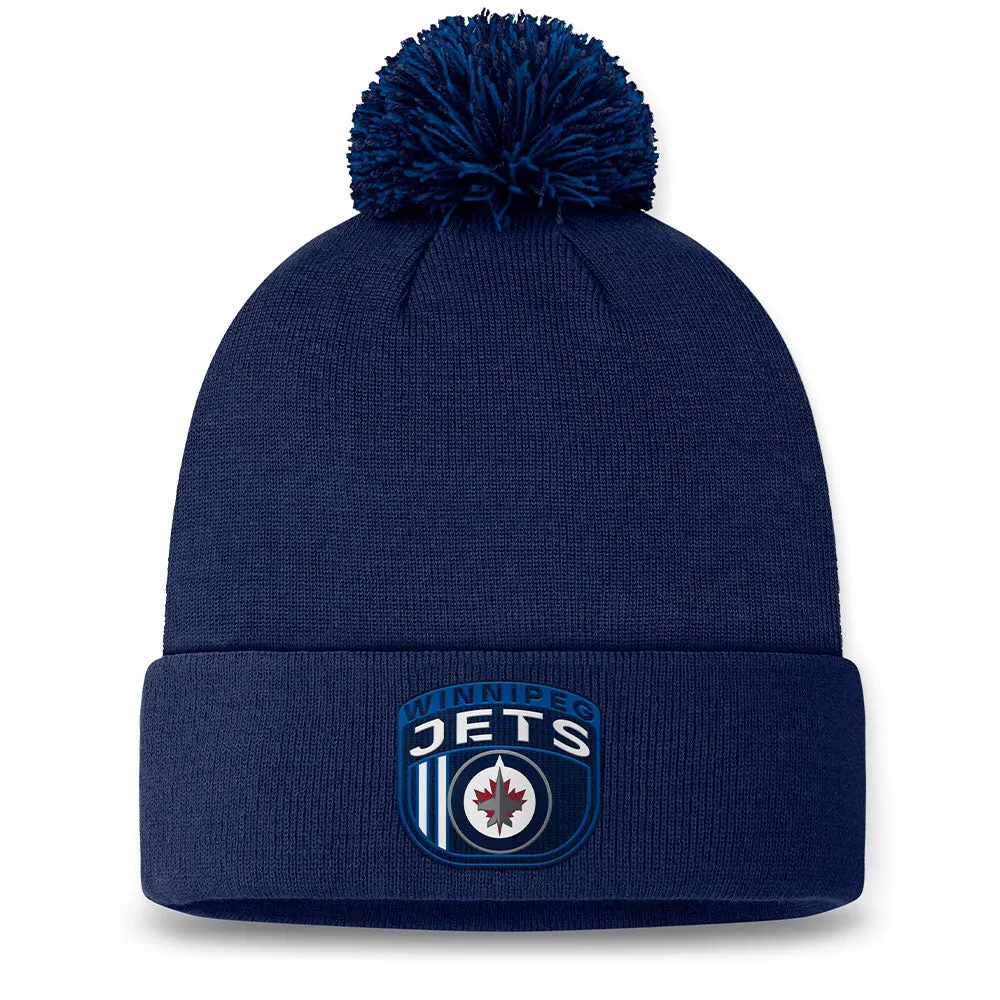 FANATICS WINNIPEG JETS AUTHENTIC PRO 2024 DRAFT CUFFED POM TOQUE sold by Pro Hockey Life