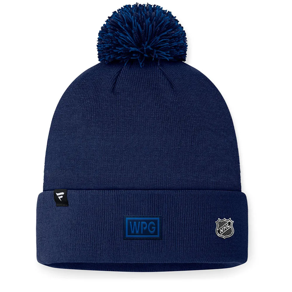FANATICS WINNIPEG JETS AUTHENTIC PRO 2024 DRAFT CUFFED POM TOQUE sold by Pro Hockey Life product image thumbnail 2