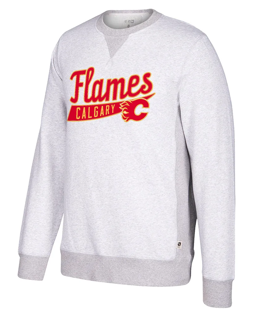 CALGARY FLAMES CCM MEN'S FINISHED FLEECE CREW SHIRT sold by Pro Hockey Life