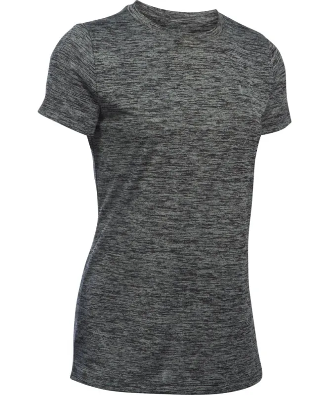 UNDER ARMOUR WOMEN'S TECH TWIST T SHIRT - BLACK sold by Pro Hockey Life