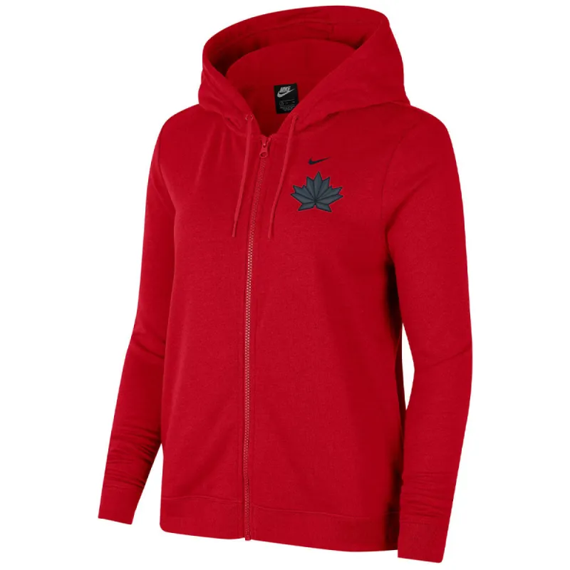 Nike Team Canada Women's 2022 Varsity Full Zip Red Hoodie sold by Pro Hockey Life