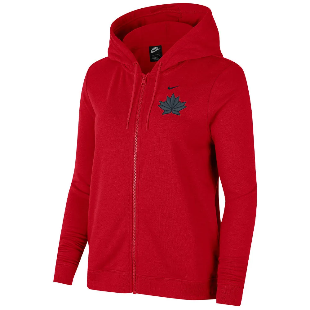 Nike Team Canada Women's 2022 Varsity Full Zip Red Hoodie sold by Pro Hockey Life