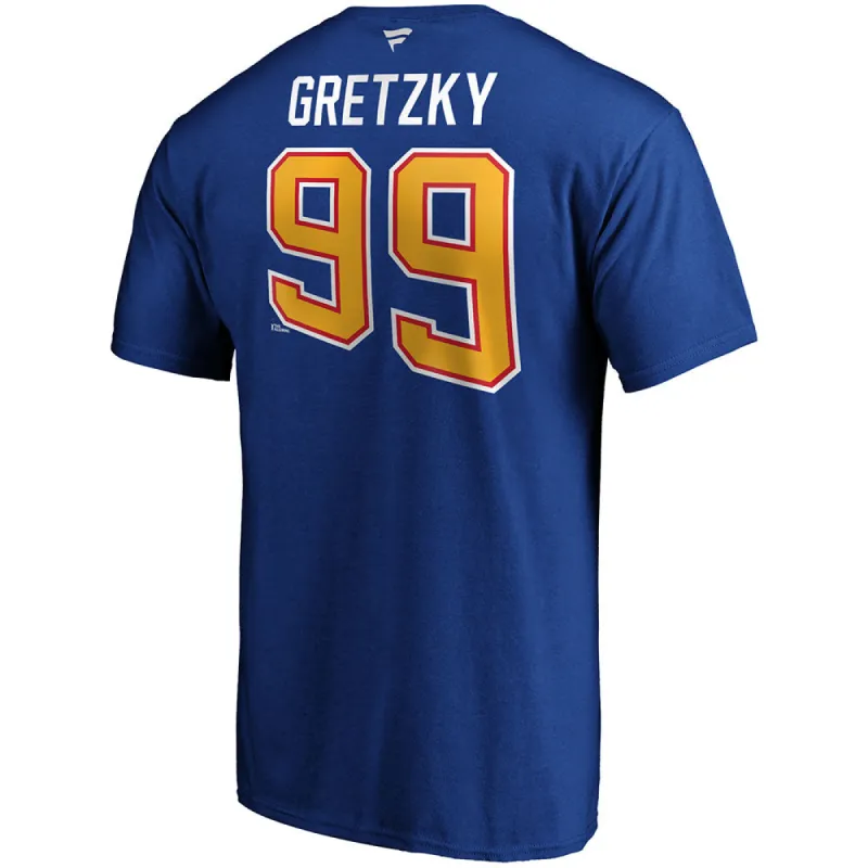WAYNE GRETZKY ST. LOUIS BLUES FANATICS ADULT HERITAGE T SHIRT sold by Pro Hockey Life