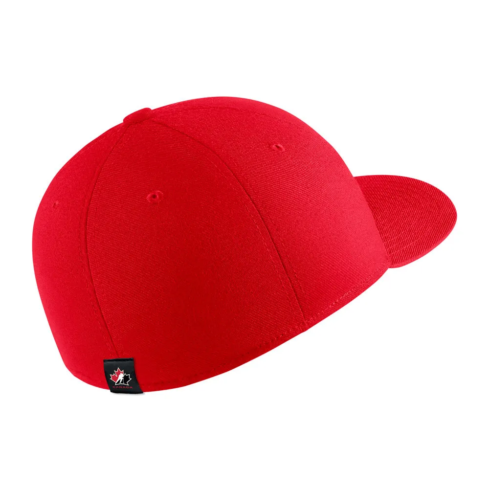 NIKE TEAM CANADA ALTERNATE LOGO SWOOSH RED FLEX HAT sold by Pro Hockey Life product image thumbnail 2