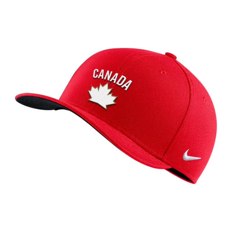 NIKE TEAM CANADA ALTERNATE LOGO SWOOSH RED FLEX HAT sold by Pro Hockey Life