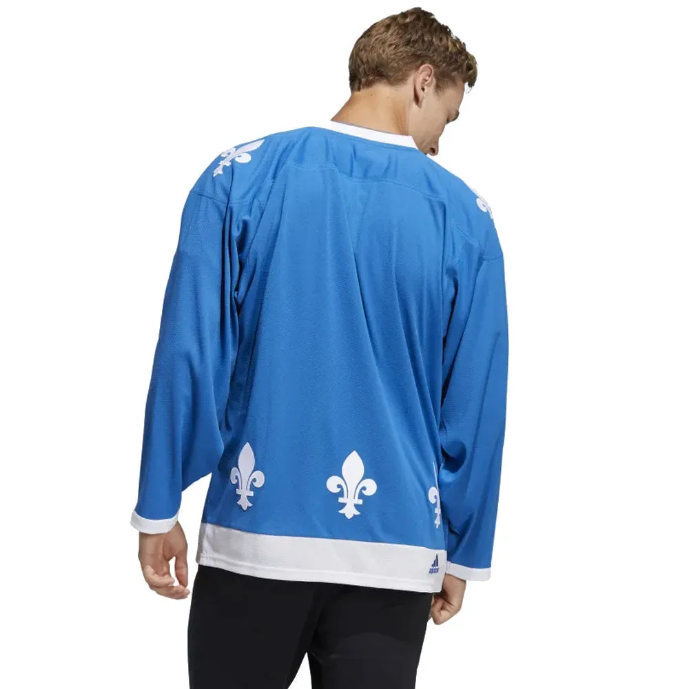 Quebec Nordiques Adidas Team Classics Adult Blue Hockey Jersey sold by Pro Hockey Life product image thumbnail 3