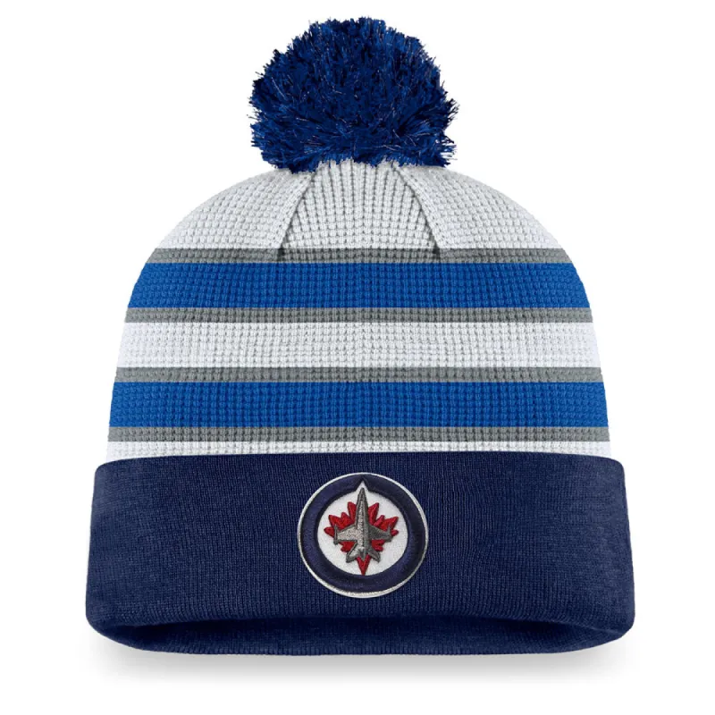 WINNIPEG JETS FANATICS MEN'S AUTHENTIC PRO DRAFT CUFF POM KNIT TOQUE sold by Pro Hockey Life