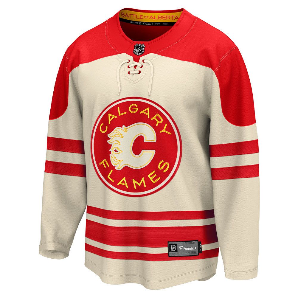 FANATICS CALGARY FLAMES 2023 NHL HERITAGE CLASSIC MEN'S PREMIER BREAKAWAY JERSEY sold by Pro Hockey Life