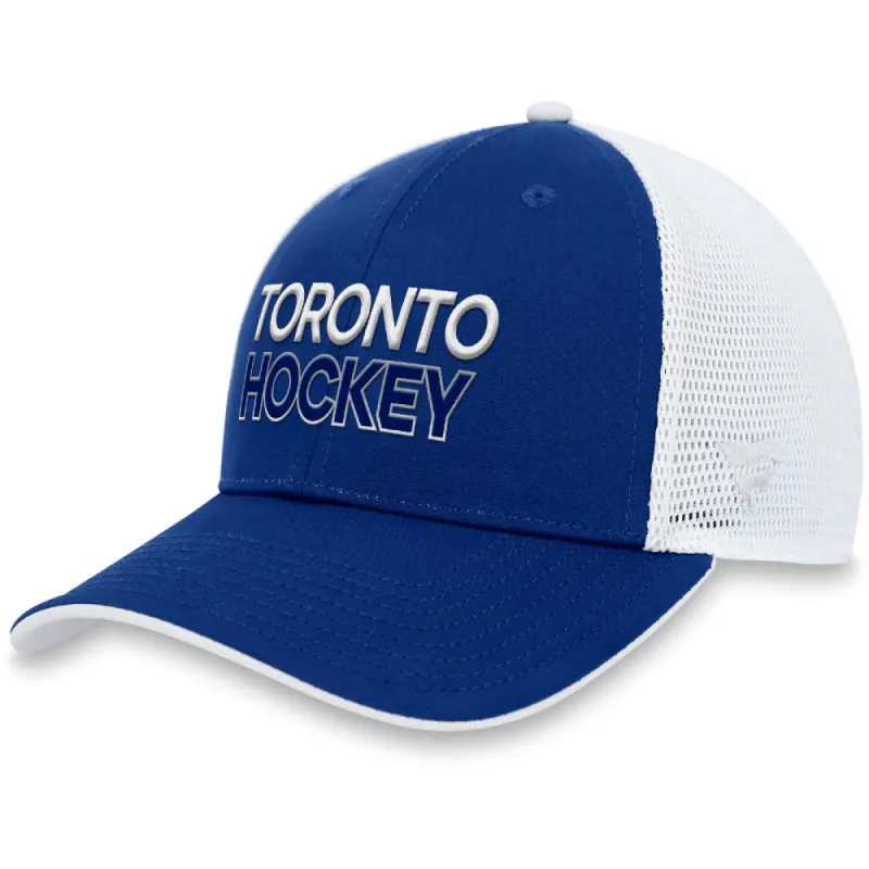 Fanatics Toronto Maple Leafs Authentic Pro Rink Structured Trucker Hat sold by Pro Hockey Life