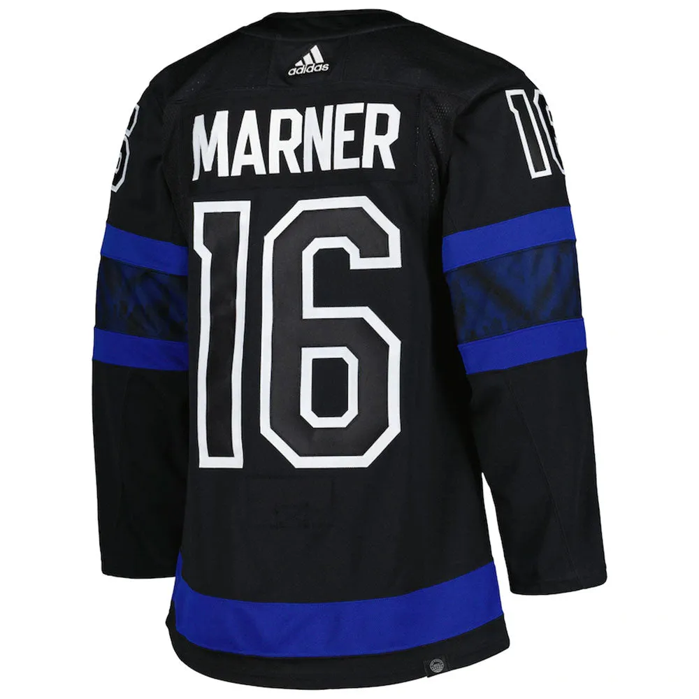 MITCH MARNER TORONTO MAPLE LEAFS x DREW HOUSE ADIDAS ADIZERO PRIMEGREEN AUTHENTIC BLACK REVERSIBLE THIRD JERSEY sold by Pro Hockey Life